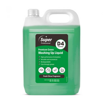 D4 Premium Green Detergent Washing Up Liquid