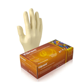 Aurelia Vibrant Latex powder free disposable glove
