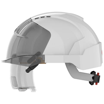 JSP EVO VISTAlens Safety Helmet with Integrated Eyewear White