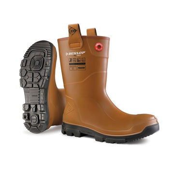 Dunlop Purofort Rigpro Full Safety Boot Unlined Tan