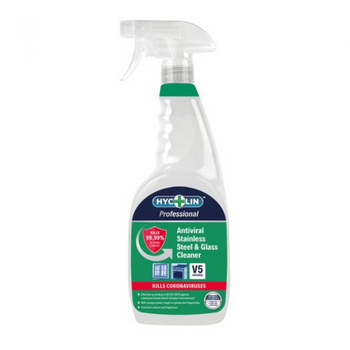 V5 Hycolin Professional Antiviral Stainless Steel & Glass Cleaner (750ml)