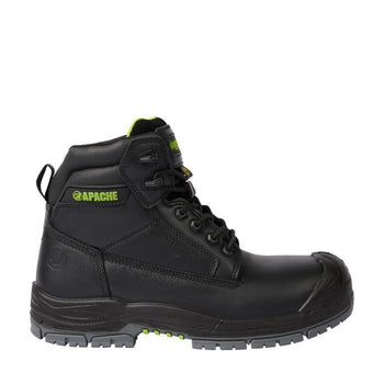 ake the safety and comfort of your work environment to the next level with the Apache Cranbrook Black ESD Waterproof Boot. Designed using premium materials for superior durability, this footwear is enhanced with electro-static dissipative (ESD) technology, providing optimal protection from static electricity. This boot is also waterproof and oil-resistant, so you can trust in its ability to keep your feet dry in any conditions.