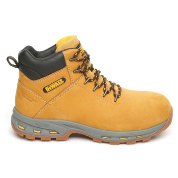 DeWalt Reno is a water-resistant, lighweight honey nubuck work boot. The Reno is the sister product to the DeWalt Kirksville. It is manufactured with an aluminium toe cap, composite midsole and has a padded tongue and collar. The Reno boasts a lightweight Phylon/Rubber Pro-Lite outsole which is tested for resistance to fuel oil, and is also certified to the best slip rating. Equipped with the DeWalt Pro Comfort insole, with built in arch support, the boot delivers all day comfort. 