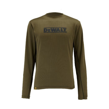 Stay cool in the heat with this wicking Truro T-Shirt from DEWALT. Crafted with performance wicking polyester, the lightweight design, mesh side and back panel to help airflow are ideal for keeping you cool on warm days. Silicone printed DeWalt chest logo. Flatlock seams for added comfort.