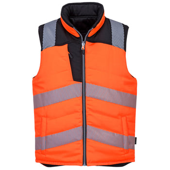 Hi-Vis Reversible Bodywarmer Orange/Black
