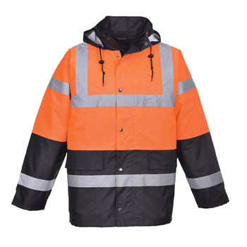 Hi-Vis Two Tone Traffic Jacket Orange & Black