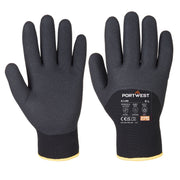 A146 - Cold 15 Nitrile Sandy 3/4 Dipped Glove Black