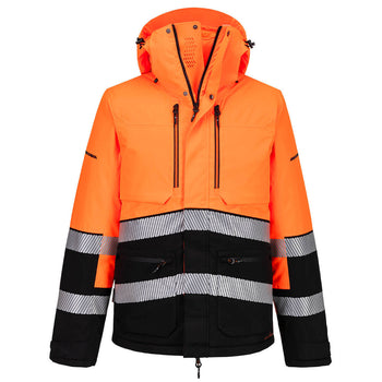 EV467 - EV4 Hi-Vis Winter Jacket  Orange/Black Yellow/Black