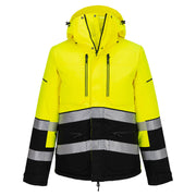 EV467 - EV4 Hi-Vis Winter Jacket  Orange/Black Yellow/Black