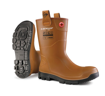Dunlop Purofort Rigpro Full Safety Boot Unlined Tan