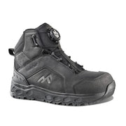 Rockfall Safety Black boot with brand logo on a white background