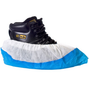 Deluxe Disposable Overshoes 16" Blue/White