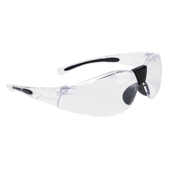 Extra wrap around clear safety spectacles