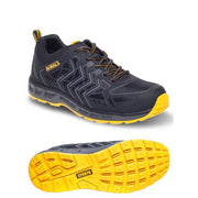 Lightweight Synthetic upper. Padded tongue and collar for added comfort. Steel toe cap protection only. Comfort insole. Anti -scuff toe guard. Phylon/rubber outsole. A stylish lightweight safety trainer from DEWALT.