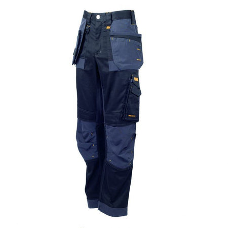 Pro stretch trouser with holster pockets. Regular fit trouser with 4 stretch inserts in key areas for flexibility and comfort. Cordura reinforced knee pads and lower hems for durability.