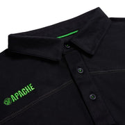 Apache Langley polo shirt is crafted in polyester interlock fabric. This means it has the durability of polyester, but it feels like cotton, leaving you to work in comfort all day. The material has stretch incorporated allowing the shirt to move with you. The polo has a self fabric collar and three button placket. Apache embroidered logo branding to right chest and neck.