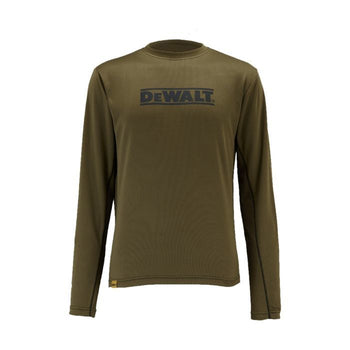 Stay cool in the heat with this wicking Truro T-Shirt from DEWALT. Crafted with performance wicking polyester, the lightweight design, mesh side and back panel to help airflow are ideal for keeping you cool on warm days. Silicone printed DeWalt chest logo. Flatlock seams for added comfort. 