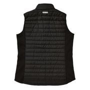 Lightweight gilet with centre zip fastening. Comfort stretch side panels and lowered back. Zip pocket to breast and two zipped hand pockets to lower front. Reflective Dewalt logo to chest and neck. Shower resistant nylon outer and Polyester/taffeta inner lining. Suitable to wear as an under or over layer garment.