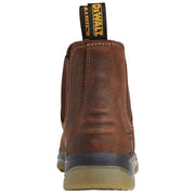 Full grain water resistant leather upper. Steel toe cap protection and steel midsole protection. PU comfort insole. TPU dual density outsole. Anti-scuff toe protection. A high quality Dewalt safety boot for a number of working conditions.