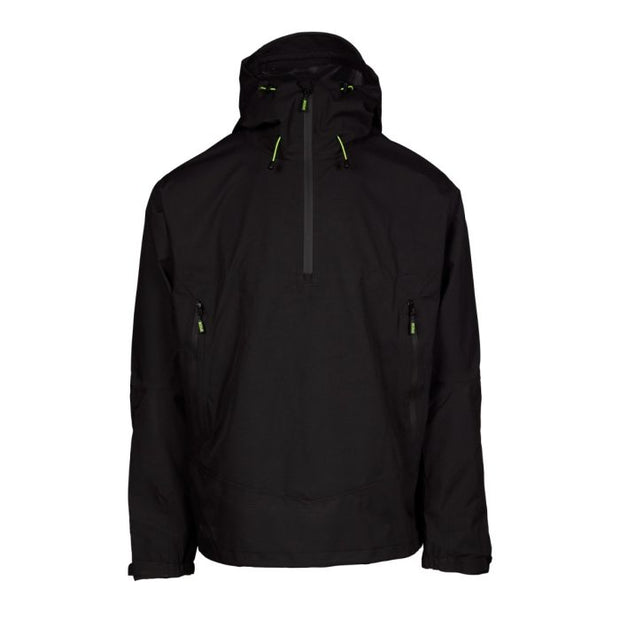 Black White Rock Lightweight 1/4 Zip Rain Jacket