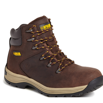 Dark Brown Lace up safety boot