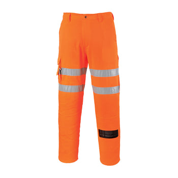 Hi Vis Rail Combat Trouser Orange