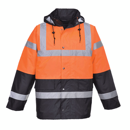 Hi-Vis Two Tone Traffic Jacket Orange & Black